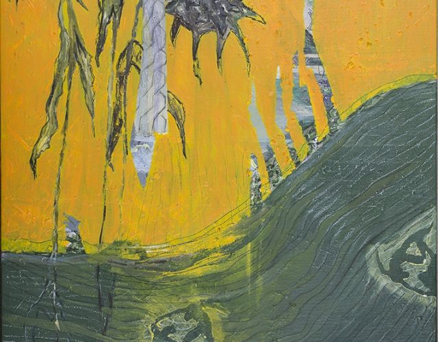 Strong Yellow sunflowers, 2018, acrylic on canvas,50/70 cm